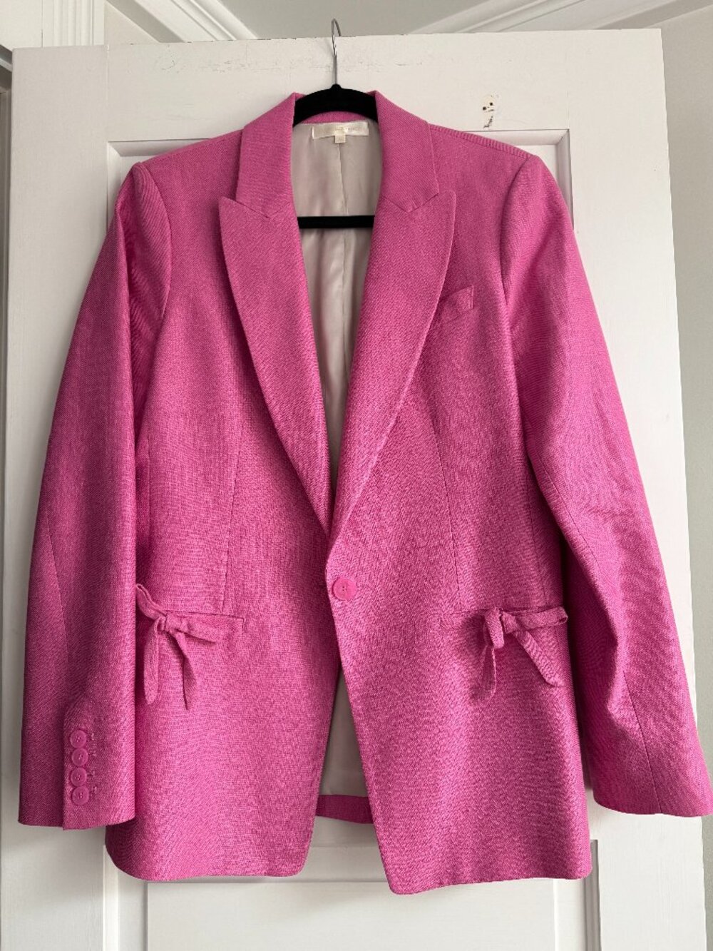 LoveShackFancy Tailored Pink Lamia Jacket Size M